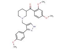 (2,4-dimethoxyphenyl)(1-{[3-(4-methoxyphenyl)-1H-pyrazol-4-yl]methyl}-3-piperidinyl)methanone