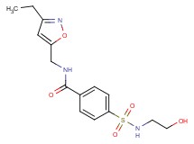 N-[(3-ethyl-5-isoxazolyl)methyl]-4-{[(2-hydroxyethyl)amino]sulfonyl}benzamide