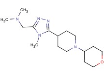 N,N-dimethyl-1-{4-methyl-5-[1-(tetrahydro-2H-pyran-4-yl)piperidin-4-yl]-4H-1,2,4-triazol-3-yl}methanamine