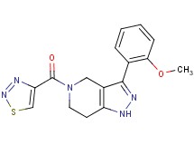 3-(2-methoxyphenyl)-5-(1,2,3-thiadiazol-4-ylcarbonyl)-4,5,6,7-tetrahydro-1H-pyrazolo[4,3-c]pyridine