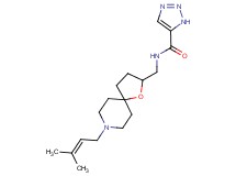 N-{[8-(3-methyl-2-buten-1-yl)-1-oxa-8-azaspiro[4.5]dec-2-yl]methyl}-1H-1,2,3-triazole-5-carboxamide