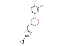 4-[(5-cyclopropyl-1,3,4-oxadiazol-2-yl)methyl]-2-(3,4-dichlorophenyl)morpholine