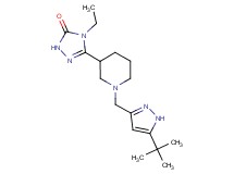 5-{1-[(5-tert-butyl-1H-pyrazol-3-yl)methyl]piperidin-3-yl}-4-ethyl-2,4-dihydro-3H-1,2,4-triazol-3-one