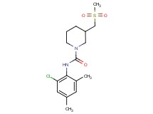 N-(2-chloro-4,6-dimethylphenyl)-3-[(methylsulfonyl)methyl]piperidine-1-carboxamide