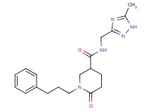N-[(5-methyl-1H-1,2,4-triazol-3-yl)methyl]-6-oxo-1-(3-phenylpropyl)-3-piperidinecarboxamide