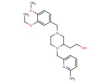 2-{4-(3-ethoxy-4-methoxybenzyl)-1-[(6-methyl-2-pyridinyl)methyl]-2-piperazinyl}ethanol