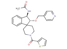 N-[(2R*,3R*)-2-(4-pyridinylmethoxy)-1'-(2-thienylcarbonyl)-2,3-dihydrospiro[indene-1,4'-piperidin]-3-yl]acetamide