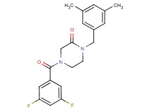 4-(3,5-difluorobenzoyl)-1-(3,5-dimethylbenzyl)-2-piperazinone