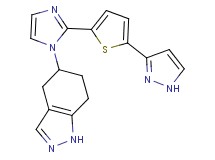 5-{2-[5-(1H-pyrazol-3-yl)-2-thienyl]-1H-imidazol-1-yl}-4,5,6,7-tetrahydro-1H-indazole