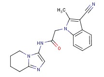 2-(3-cyano-2-methyl-1H-indol-1-yl)-N-(5,6,7,8-tetrahydroimidazo[1,2-a]pyridin-3-yl)acetamide