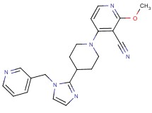 2-methoxy-4-{4-[1-(pyridin-3-ylmethyl)-1H-imidazol-2-yl]piperidin-1-yl}nicotinonitrile