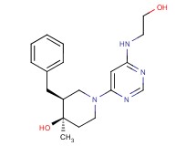 (3S*,4R*)-3-benzyl-1-{6-[(2-hydroxyethyl)amino]pyrimidin-4-yl}-4-methylpiperidin-4-ol