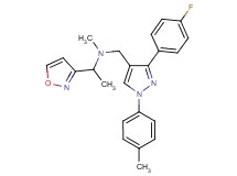 N-{[3-(4-fluorophenyl)-1-(4-methylphenyl)-1H-pyrazol-4-yl]methyl}-1-(3-isoxazolyl)-N-methylethanamine