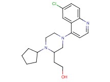 2-[4-(6-chloro-4-quinolinyl)-1-cyclopentyl-2-piperazinyl]ethanol