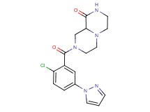 8-[2-chloro-5-(1H-pyrazol-1-yl)benzoyl]hexahydro-2H-pyrazino[1,2-a]pyrazin-1(6H)-one