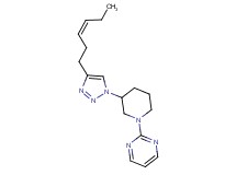 2-(3-{4-[(3Z)-hex-3-en-1-yl]-1H-1,2,3-triazol-1-yl}piperidin-1-yl)pyrimidine