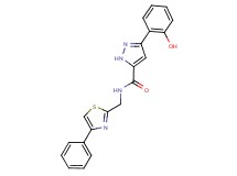 3-(2-hydroxyphenyl)-N-[(4-phenyl-1,3-thiazol-2-yl)methyl]-1H-pyrazole-5-carboxamide
