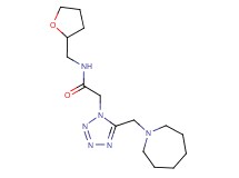2-[5-(1-azepanylmethyl)-1H-tetrazol-1-yl]-N-(tetrahydro-2-furanylmethyl)acetamide