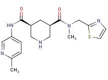 (3R*,5S*)-N-methyl-N'-(6-methylpyridin-3-yl)-N-(1,3-thiazol-2-ylmethyl)piperidine-3,5-dicarboxamide