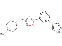 1-methyl-4-({5-[3-(1H-pyrazol-4-yl)phenyl]-1,2,4-oxadiazol-3-yl}methyl)piperidine