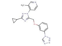 4-(3-cyclopropyl-5-{[3-(1H-tetrazol-1-yl)phenoxy]methyl}-1H-1,2,4-triazol-1-yl)-3-methylpyridine