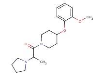 4-(2-methoxyphenoxy)-1-[2-(1-pyrrolidinyl)propanoyl]piperidine