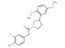4-{2-[3-(2,5-dimethoxyphenyl)-1-pyrrolidinyl]-2-oxoethyl}-2-fluorophenol