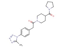 1-{[4-(5-methyl-1H-tetrazol-1-yl)phenyl]acetyl}-4-(1-pyrrolidinylcarbonyl)piperidine