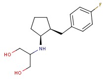 2-{[(1S*,2S*)-2-(4-fluorobenzyl)cyclopentyl]amino}propane-1,3-diol