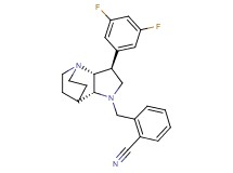2-{[(2R*,3S*,6R*)-3-(3,5-difluorophenyl)-1,5-diazatricyclo[5.2.2.0~2,6~]undec-5-yl]methyl}benzonitrile