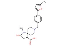 1-methyl-8-[4-(5-methyl-2-furyl)benzyl]-2-oxo-1,8-diazaspiro[4.5]decane-4-carboxylic acid