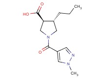 (3S*,4S*)-1-[(1-methyl-1H-pyrazol-4-yl)carbonyl]-4-propyl-3-pyrrolidinecarboxylic acid