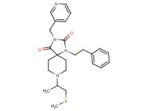 8-[1-methyl-2-(methylthio)ethyl]-1-(2-phenylethyl)-3-(3-pyridinylmethyl)-1,3,8-triazaspiro[4.5]decane-2,4-dione