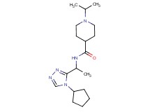 N-[1-(4-cyclopentyl-4H-1,2,4-triazol-3-yl)ethyl]-1-isopropyl-4-piperidinecarboxamide