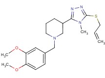 3-[5-(allylthio)-4-methyl-4H-1,2,4-triazol-3-yl]-1-(3,4-dimethoxybenzyl)piperidine