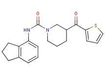 N-(2,3-dihydro-1H-inden-4-yl)-3-(2-thienylcarbonyl)piperidine-1-carboxamide