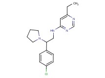 N-[2-(4-chlorophenyl)-2-pyrrolidin-1-ylethyl]-6-ethylpyrimidin-4-amine
