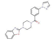 2-{4-[3-(1H-pyrazol-1-yl)benzoyl]-1-piperazinyl}-1,3-benzoxazole