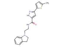 N-[2-(2,3-dihydro-1H-indol-1-yl)ethyl]-3-(5-methyl-2-thienyl)-1H-pyrazole-5-carboxamide