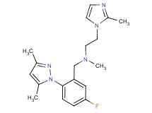 N-[2-(3,5-dimethyl-1H-pyrazol-1-yl)-5-fluorobenzyl]-N-methyl-2-(2-methyl-1H-imidazol-1-yl)ethanamine
