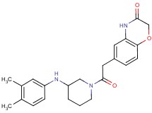 6-(2-{3-[(3,4-dimethylphenyl)amino]-1-piperidinyl}-2-oxoethyl)-2H-1,4-benzoxazin-3(4H)-one