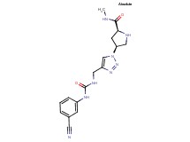 (4S)-4-{4-[({[(3-cyanophenyl)amino]carbonyl}amino)methyl]-1H-1,2,3-triazol-1-yl}-N-methyl-L-prolinamide hydrochloride