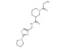 1-propionyl-N-{[2-(1-pyrrolidinyl)-1,3-thiazol-4-yl]methyl}-3-piperidinecarboxamide