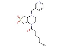 (4aS*,7aR*)-1-hexanoyl-4-(3-pyridinylmethyl)octahydrothieno[3,4-b]pyrazine 6,6-dioxide