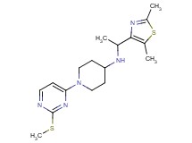 N-[1-(2,5-dimethyl-1,3-thiazol-4-yl)ethyl]-1-[2-(methylthio)pyrimidin-4-yl]piperidin-4-amine