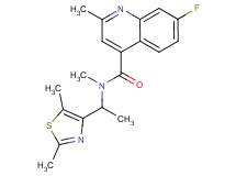 N-[1-(2,5-dimethyl-1,3-thiazol-4-yl)ethyl]-7-fluoro-N,2-dimethyl-4-quinolinecarboxamide