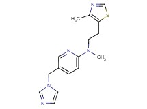 5-(1H-imidazol-1-ylmethyl)-N-methyl-N-[2-(4-methyl-1,3-thiazol-5-yl)ethyl]-2-pyridinamine