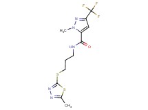 1-methyl-N-{3-[(5-methyl-1,3,4-thiadiazol-2-yl)thio]propyl}-3-(trifluoromethyl)-1H-pyrazole-5-carboxamide