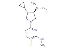 2-[rel-(3S,4R)-3-cyclopropyl-4-(dimethylamino)-1-pyrrolidinyl]-5-fluoro-N-methyl-4-pyrimidinamine dihydrochloride