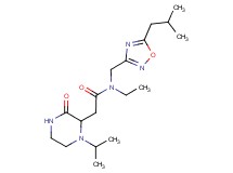 N-ethyl-N-[(5-isobutyl-1,2,4-oxadiazol-3-yl)methyl]-2-(1-isopropyl-3-oxo-2-piperazinyl)acetamide